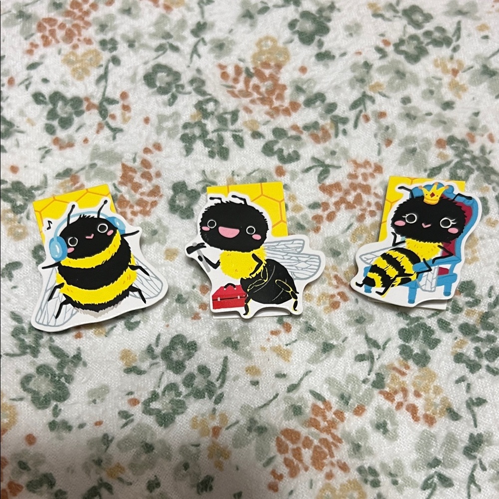 Gently Used Bumblebee Magnetic Bookmarks, Set of 3